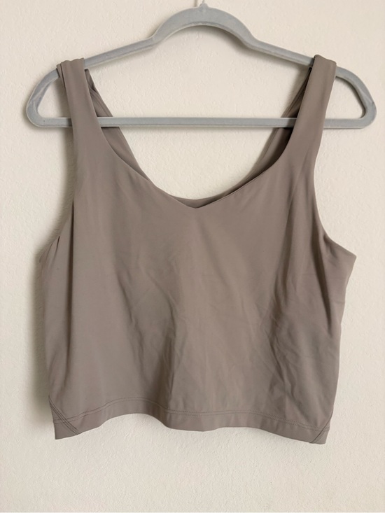 Quince Tops - Quince V-neck Crop Tank - Taupe size XL